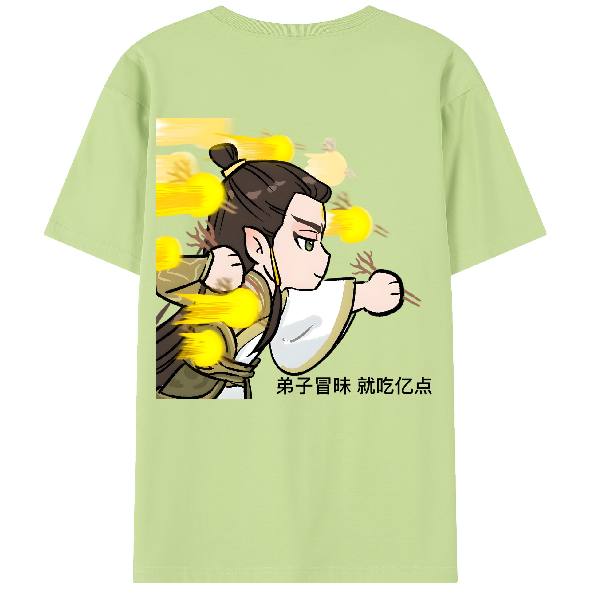 （画像用） Ne Zha 2 ナタ 魔童の大暴れ 綿100％半袖Tシャツ（背面プリント）